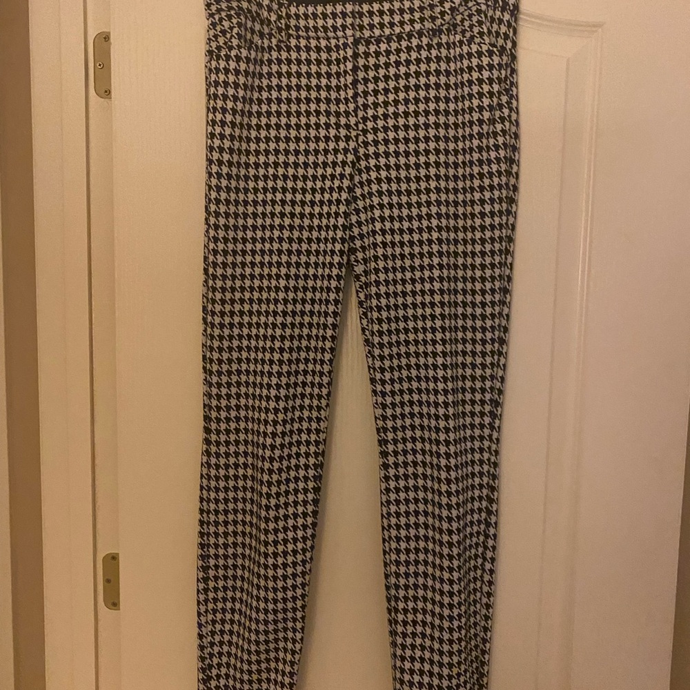 Express Houndstooth Patterned Skinny Pants